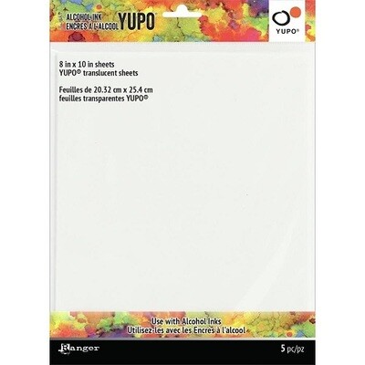 Tim Holtz - Ranger - Yupo - Alcohol Ink - Paper Packs - 8" x 10" - 5 sheets