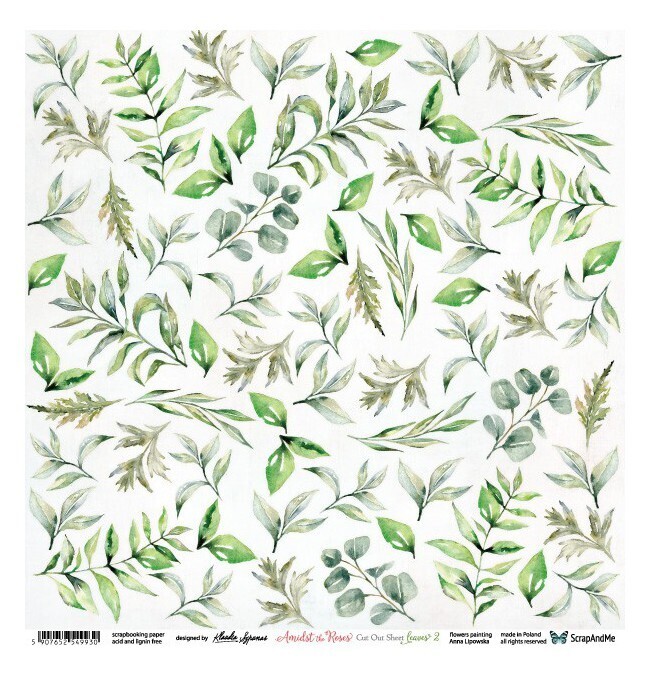 ScrapAndMe - Leaves 2 - Fussy Cutting 12 x 12 Sheet
