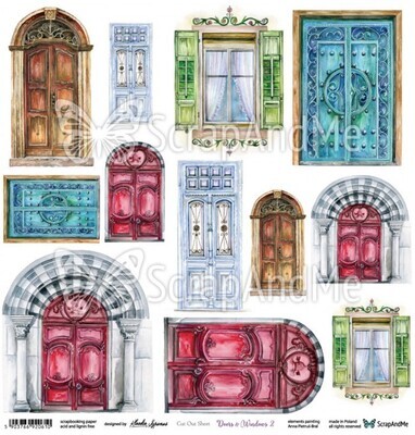 ScrapAndMe - Doors &amp; Windows 2 - Fussy Cutting 12 x 12 Sheet