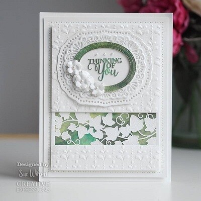 Creative Expressions &amp; Sue Wilson - Floral Panels  Die- Peony - 5 pcs - CED2053