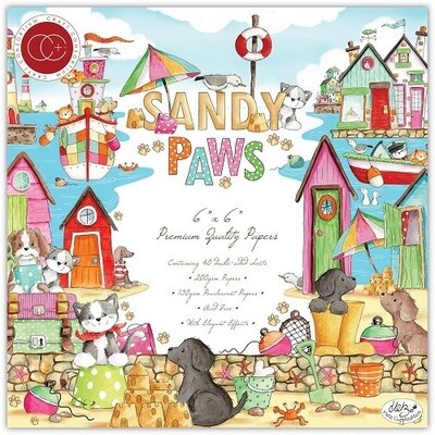 Craft Consortium - Sandy Paws Collection - 6" x 6" - Scrap Pad - PPAD028B - 40 Sheets