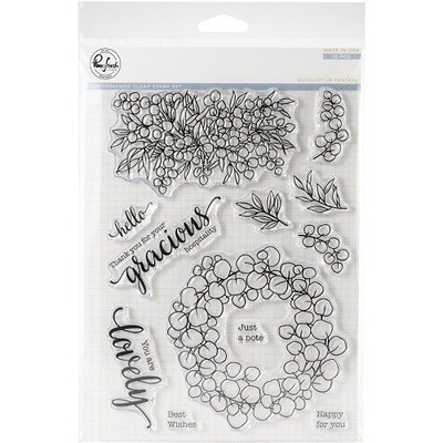 PinkFresh Studio - Clear Rubber Stamp - Eucalyptus Fantasy - 6" x 8" - PFCS1719