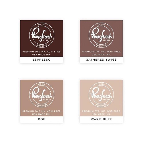 PinkFresh Studio - Dye Ink Cubes - Set of Four - Wild Truffles - PFDIC11