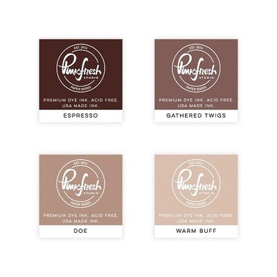 PinkFresh Studio - Dye Ink Cubes - Set of Four - Wild Truffles - PFDIC11