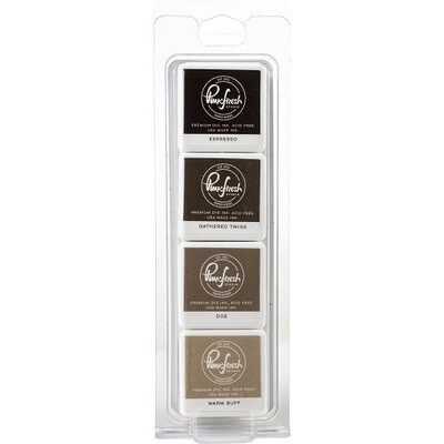 PinkFresh Studio - Dye Ink Cubes - Set of Four - Wild Truffles - PFDIC11