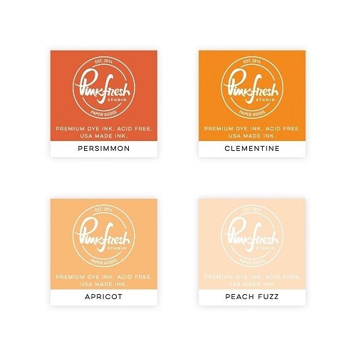PinkFresh Studio - Dye Ink Cubes - Set of Four - Indian Summer - PFDIC10