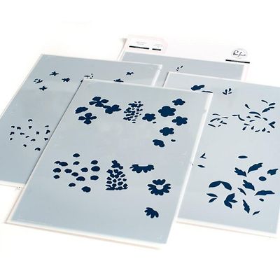 PinkFresh Studio - Bundle - Beautiful Blooms - Stencil &amp; Die - 138622 &amp; 138722