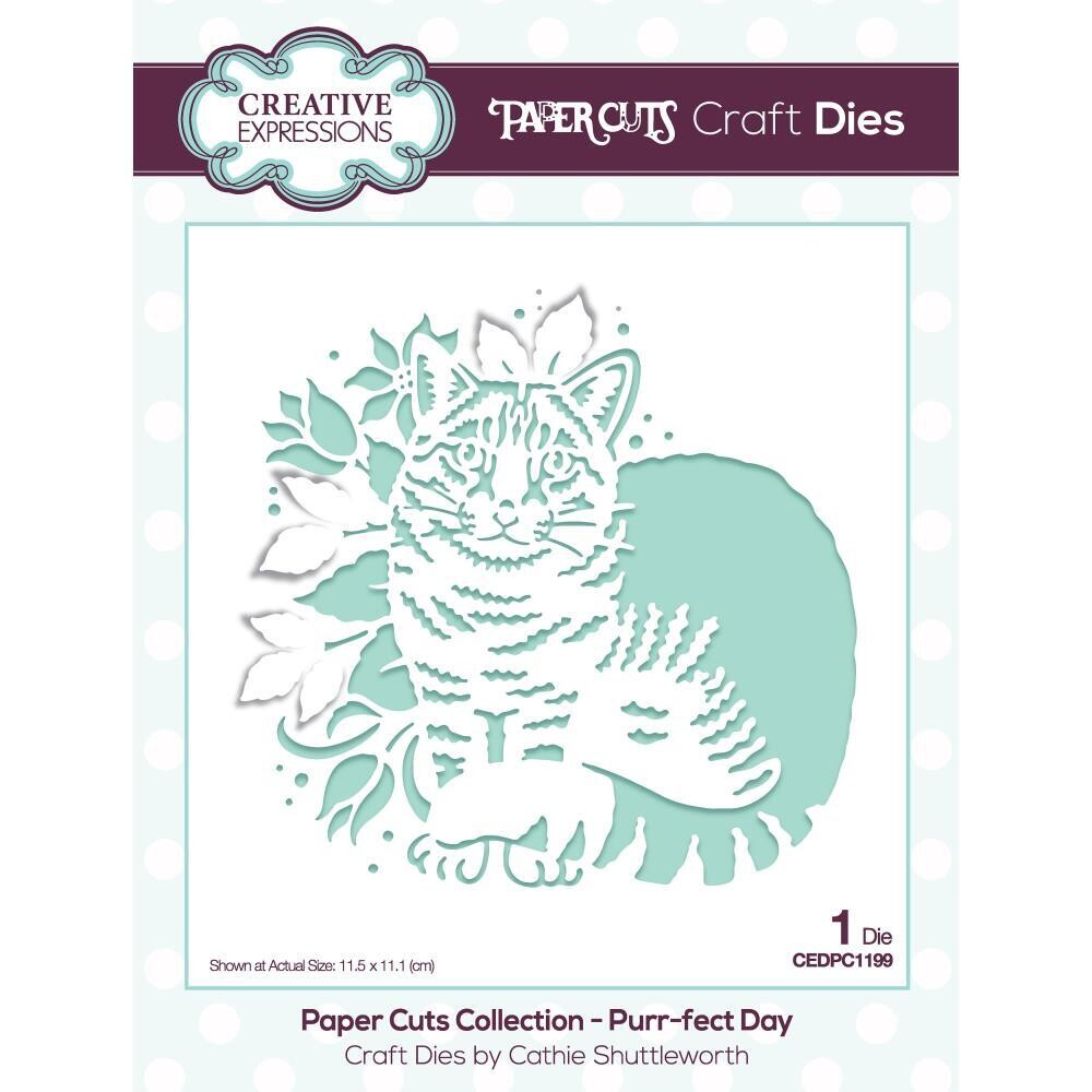 Creative Expressions - Paper Cuts Dies - Purr-fect-Day - CEDPC1199 - 1 Die