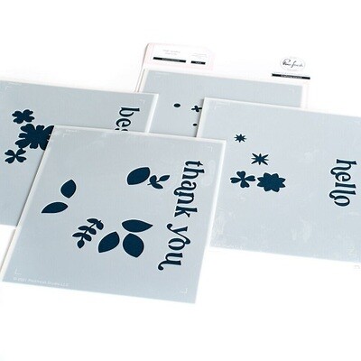 PinkFresh Studio - Simplest Gestures - Layered Stencil - 148722 - 4 pcs