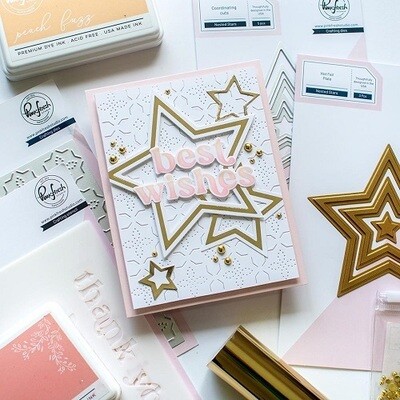 PinkFresh Studio - Simplest Gestures - Layered Stencil - 148722 - 4 pcs