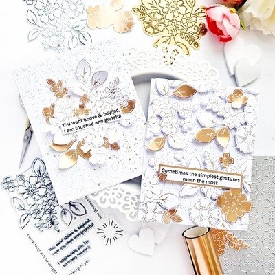 PinkFresh Studio - Simplest Gestures - Clear Polymer Stamp - 4" x 6" - 148522 - 8 pcs