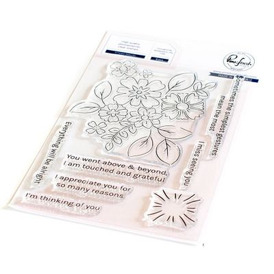 PinkFresh Studio - Simplest Gestures - Clear Polymer Stamp - 4" x 6" - 148522 - 8 pcs