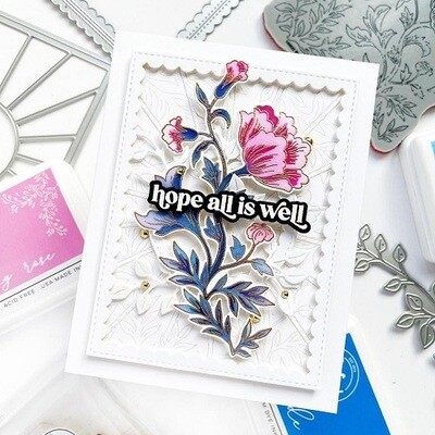 PinkFresh Studio - Cling Rubber Stamp - Blooming Vines - 149822
