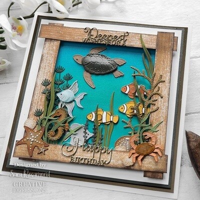 Creative Expressions &amp; Sue Wilson - Frames &amp; Tags Die - Underwater Life frame - CED4460 - 4 pcs
