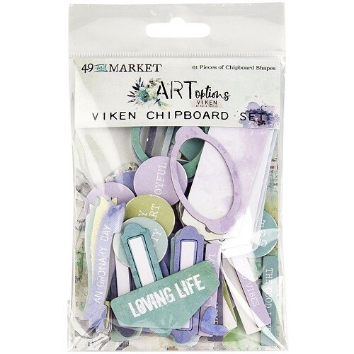49 &amp; Market - ARToptions Collection - Viken - Chipboard - AOV36912 - 61 pcs
