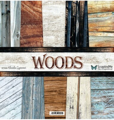 ScrapAndMe - Wood Backgrounds - 12 x 12 Collection - 6  Sheets
