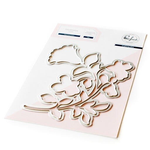 PinkFresh Studio - Bundle - Folk Floral Stem Bundle 2 - Stamp, Stencil &amp; Hot Foil Plate - 160422, 160622, 160722