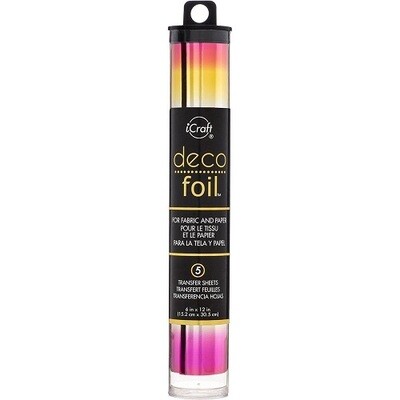iCraft - Deco Foils - By Therm O Web - Summer Rainbow - 6" x 12" - 53125