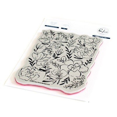 PinkFresh Studio - Bundle - Inky Floral Background - Stamp &amp; Stencil only - 161522 &amp; 161622