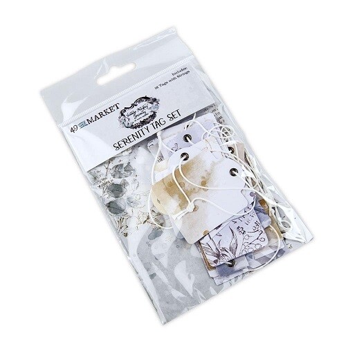 49 &amp; Market - Vintage Artistry - Serenity Collection - Tag Set - VAS38084 - 18 pcs