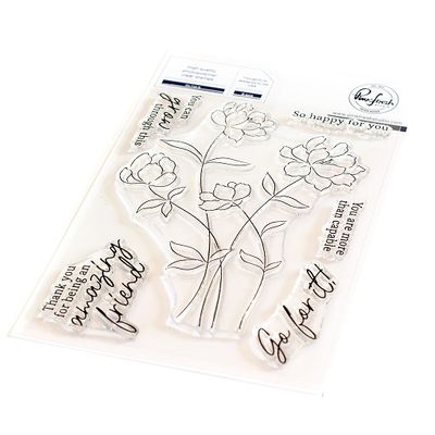 PinkFresh Studio - Bundle - Go For It - Stamp &amp; Stencil - 161222 &amp; 161422