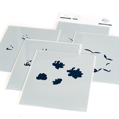 PinkFresh Studio - Bundle - Go For It - Stamp &amp; Stencil - 161222 &amp; 161422
