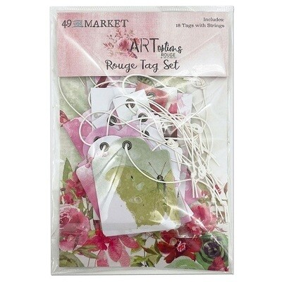 49 &amp; Market - ArtOptions - Rouge Collection - Tag Set - AOR39807 - 18 pcs