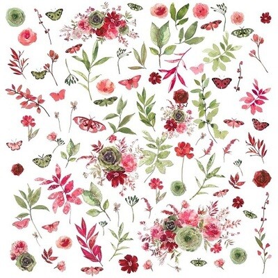 49 &amp; Market - ArtOptions - Rouge Collection - Laser Cut Outs - Wildflowers - AOR39449 - 97 pcs