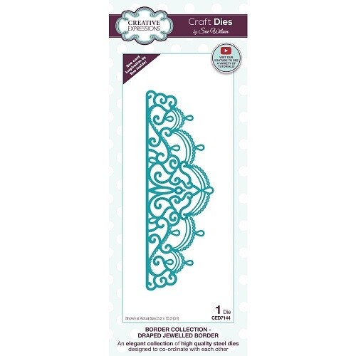 Creative Expressions &amp; Sue Wilson - Border Die - Draped Jewelled - CED7144