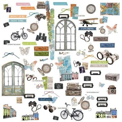 49 &amp; Market - Vintage Artistry - Everywhere Collection - Laser Cut Outs - Elements - VAE40711 - 95 pcs
