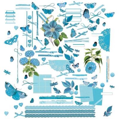 49 &amp; Market - Colour Swatch - Ocean Collection - Laser Cut Outs - Elements - CSO41275 - 112 pcs
