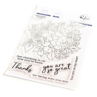 PinkFresh Studio - Bundle - Handpicked Flowers - Stamp, Stencil &amp; Die Set - 152822, 152922 &amp; 153022