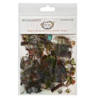 49 &amp; Market - Vintage Artistry - Nature Study Collection - Specimen Acetate Shapes - NS23220 - 59 pcs
