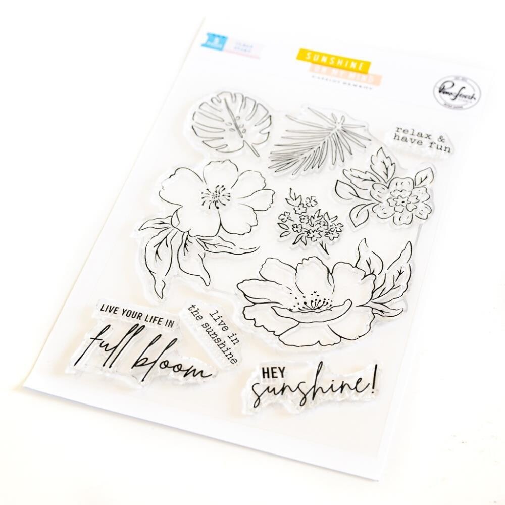 PinkFresh Studio - Bundle - Sunshine On My Mind - Stamp, Stencil &amp; Die Set - 157323, 157423 &amp; 157523