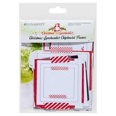 49 &amp; Market - Frame Set - Christmas Spectacular Collection -  Chipboard  - CS23-24449 - 18 pcs