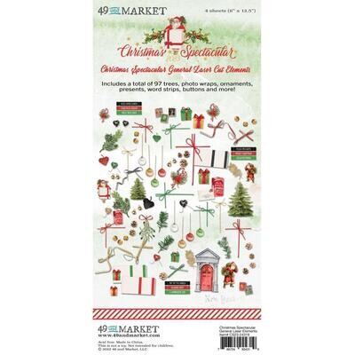 49 &amp; Market - Christmas Spectacular Collection - Laser Die Cuts - Elements - CS23-24319 - 97 pcs