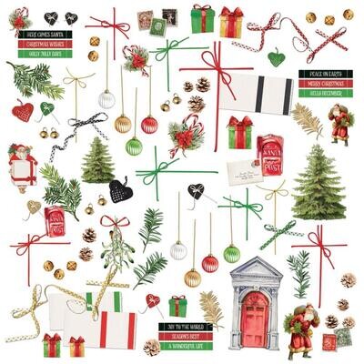 49 &amp; Market - Christmas Spectacular Collection - Laser Die Cuts - Elements - CS23-24319 - 97 pcs