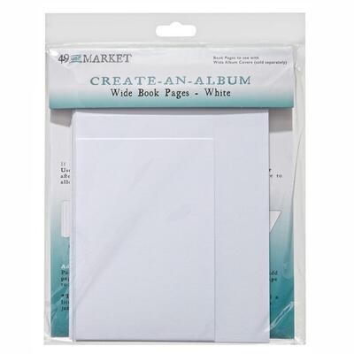 49 &amp; Market - Create An Album - Page Inserts - Wide Book Pages - White - CAA23879