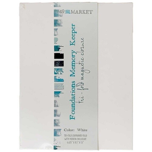 49 &amp; Market - Foundations Essential Binder - Memory Keeper - Trifold Album - White - FA35410