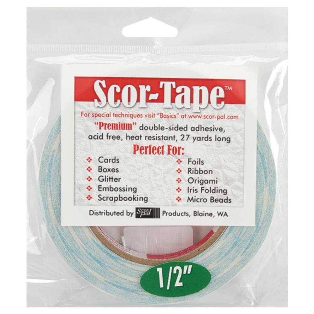 Scor-Pal - Double Sided Tape - 1/2" x 27yds (12.7mm x 24.6mtrs) - SP203