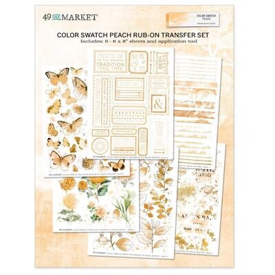 49 &amp; Market - Colour Swatch - Peach Collection - Rub On Transfers -  6" x 8" - CSP24883 - 6 sheets
