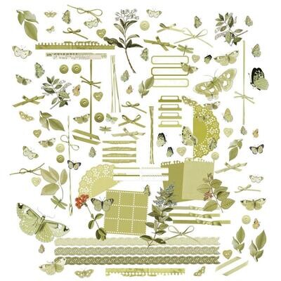 49 &amp; Market - Colour Swatch - Grove Collection - Laser Cut Outs - Elements - CSG25088 - 135 pcs