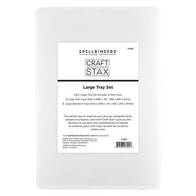Spellbinders Paper Arts - Storage - Craft Stax Tray Set - Large - T-057 - 2 pcs