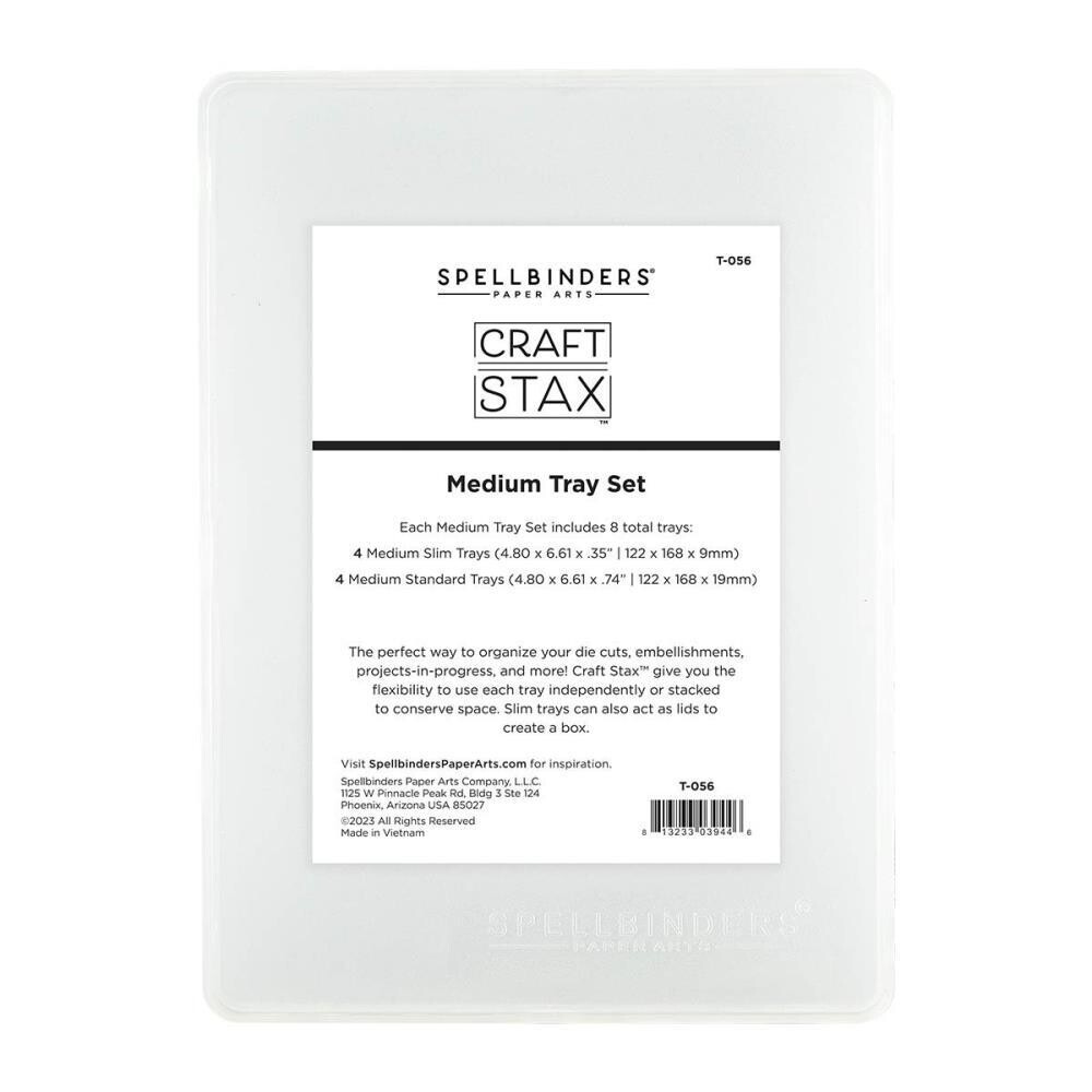 Spellbinders Paper Arts - Storage - Craft Stax Tray Set - Medium - T-056 - 4 Trays
