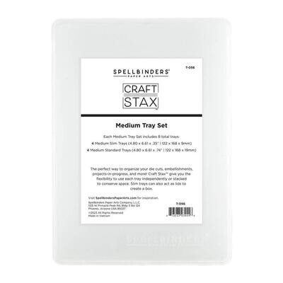 Spellbinders Paper Arts - Storage - Craft Stax Tray Set - Medium - T-056 - 4 Trays