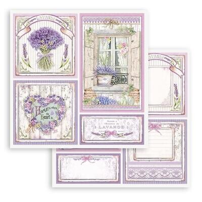 Stamperia - 12 x 12 Single Sheet - Provence Collection - 3 Card Sheet -  SBB849