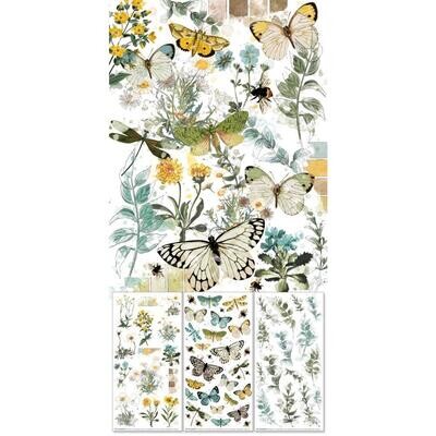 49 &amp; Market - Krafty Garden Collection - Rub Ons - Botanical - 6" x 12" - KG26603