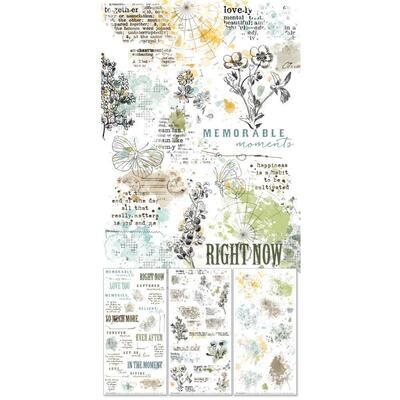 49 &amp; Market - Krafty Garden Collection - Rub Ons - Essentials - 6" x 12" - KG26610