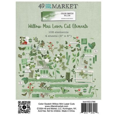 49 &amp; Market - Color Swatch - Willow Collection - Mini Laser Die Cuts - WCS27990 - 108 pcs