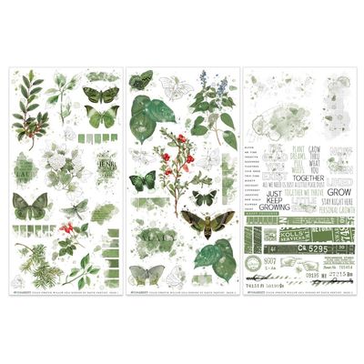 49 &amp; Market - Color Swatch - Willow Collection - Rub Ons - 6" x 12" - WCS27976 - 3 Sheets 